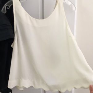 White buttoned-back tank